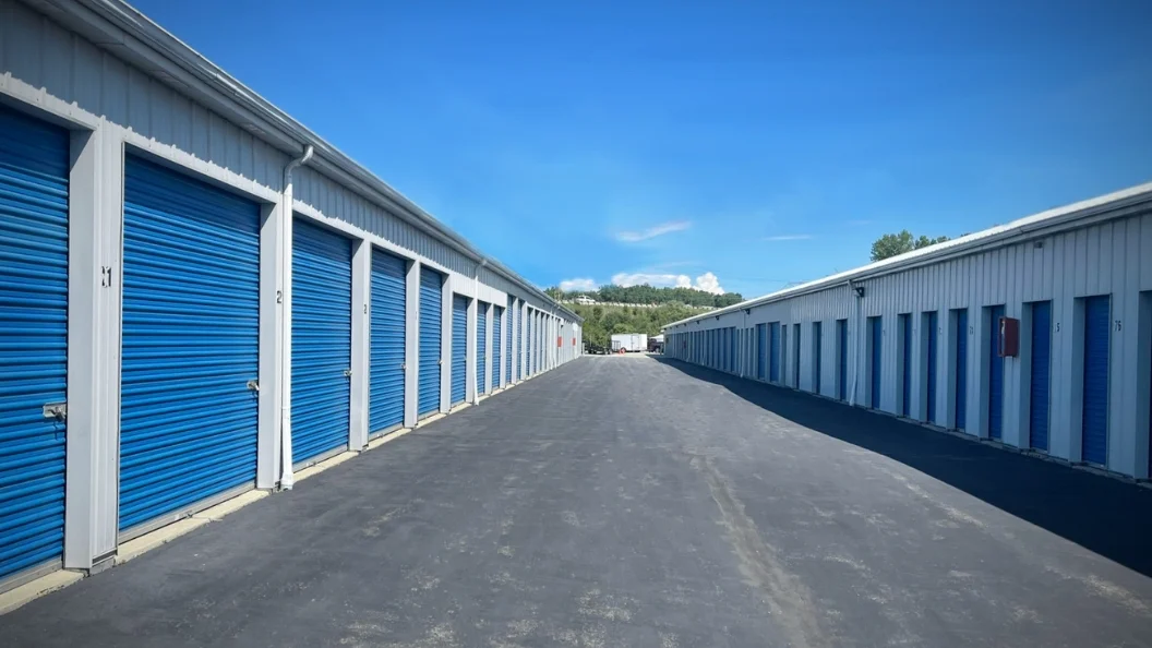 Exterior of outdoor units at French Creek Self Storage facility.