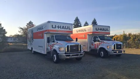 Two U-Hauls at Tehama Mini Storage